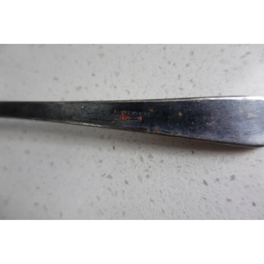 Vintage Silver Plated‎ England Spoon & Spork Set Serving Utensils